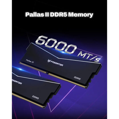 Acer Predator Pallas II 32GB (16GBx2) DDR5 6000MHz CL36 288-Pin Gaming Desktop Memory-tpstech.in