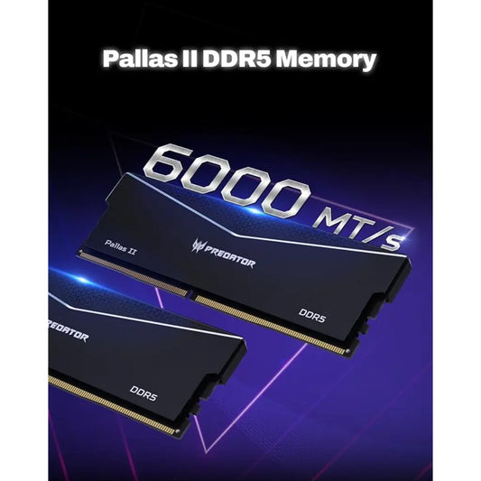 Acer Predator Pallas II 32GB (16GBx2) DDR5 6000MHz CL36 288-Pin Gaming Desktop Memory-tpstech.in