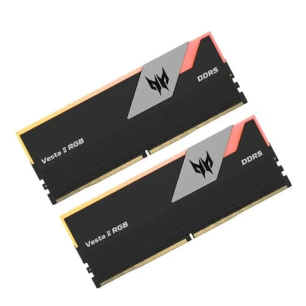 Acer Predator Vesta II RGB 32GB (16GBx2) DDR5 RAM 6000MHz CL36 288-Pin Gaming Desktop Memory-tpstech.in