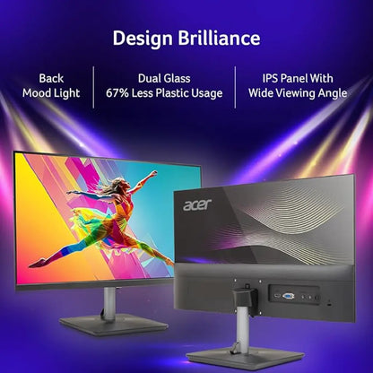 Acer RS242Y 23.8" 120Hz 1ms Full HD IPS Ultra-Thin LED Monitor-tpstech.in