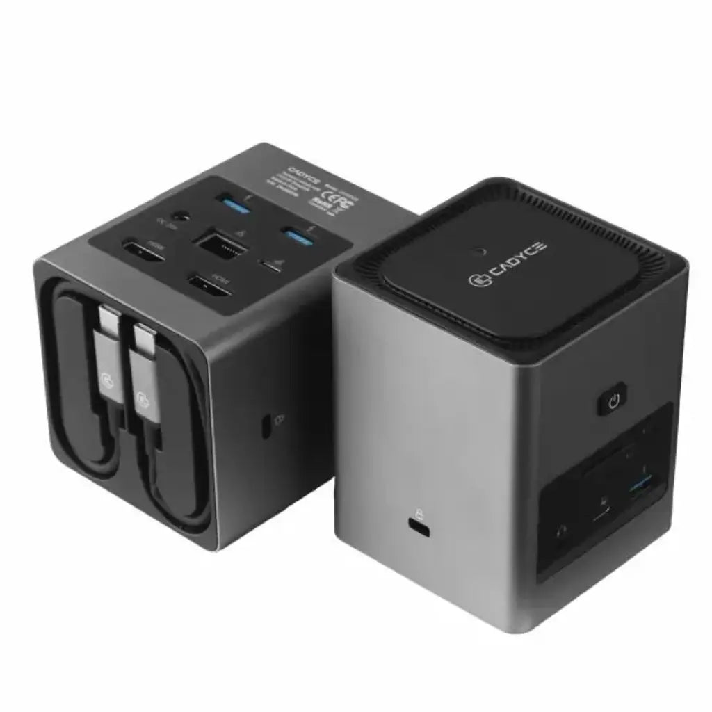 Cadyce CA-2HDQD USB-C Dual HDMI Cube Docking Station USB 3.0 Hub-tpstch.in