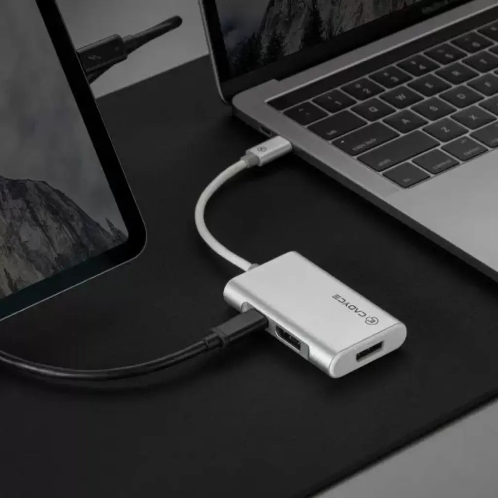Cadyce CA-C2DP USB-C to Dual DisplayPort Adapter with PD Charging-tpstech.in