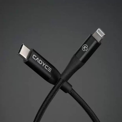 Cadyce CA-CLC USB-C to Lightning Cable 1.2m - Black-tpstech.in