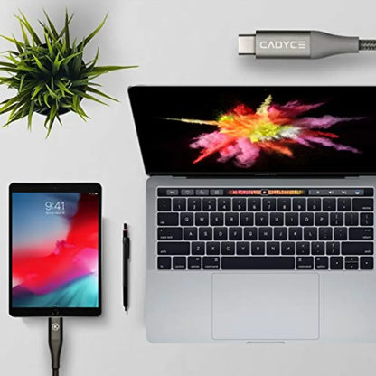 Cadyce CA-CLC USB-C to Lightning Cable 1.2m - Space Grey-tpstech.in