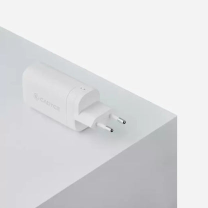 Cadyce CA-CPA61 65W GaN Wall Charger with Dual USB-C PD 3.0 & USB-A QC 3.0-tpstech.in