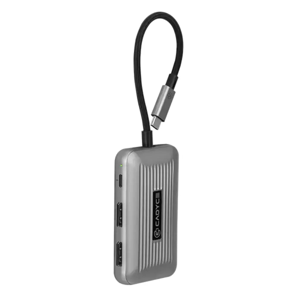 Cadyce CA-DUDP8K USB-C to Dual Display Port Converter 8K@30Hz Single / 4K@60Hz Dual