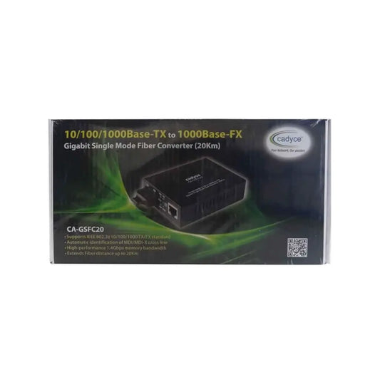 Cadyce CA-GSFC20 Gigabit Ethernet to Fiber Media Converter Up to 20Km-tpstech.in