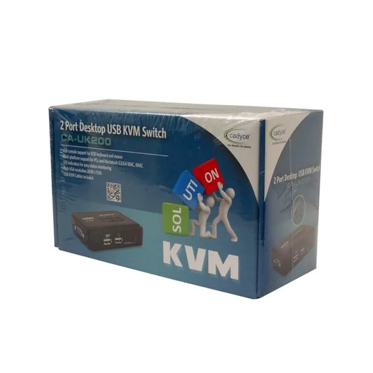 Cadyce CA-UK200 2-Port USB KVM Switch with VGA Support up to 2048×1536-tpstech.in