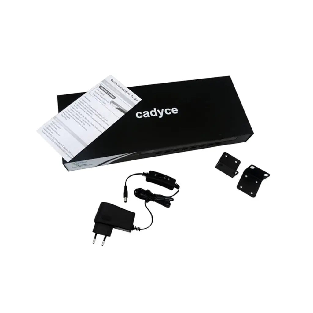 Cadyce CA-UK800 8-Port Rackmount USB KVM Switch with VGA 2048x1536 Resolution-tpstech.in