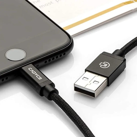 Cadyce CA-ULC1B Apple MFi Certified USB to Lightning Cable 1M Black-tpstech.in