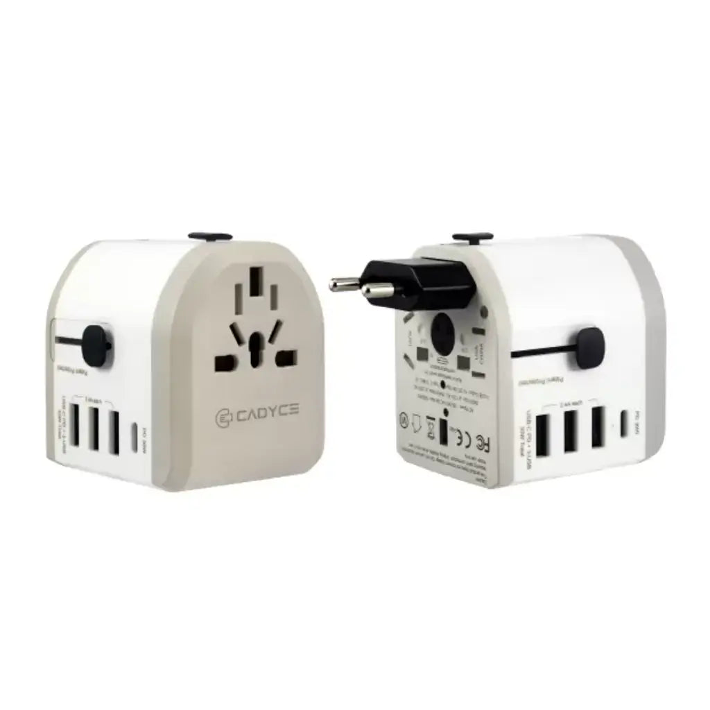 Cadyce CA-UTA 30W Universal Travel Adapter with USB-C PD & 3 USB Ports-tpstech.in