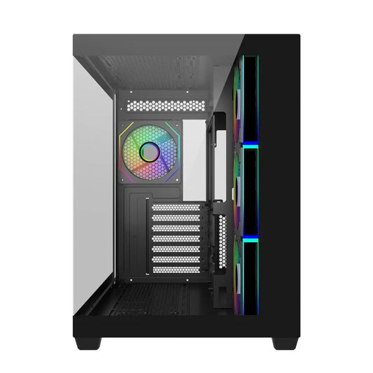 Cooler Master Elite 681 ATX Mid Tower Computer Case with 270° Tempered Glass - Black-tpstech.in