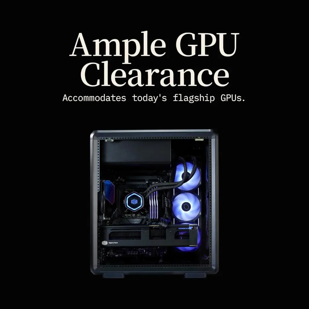 Cooler Master MasterFrame 500 Mesh ARGB Open‑Frame Mid‑Tower Case - Black-tpstech.in