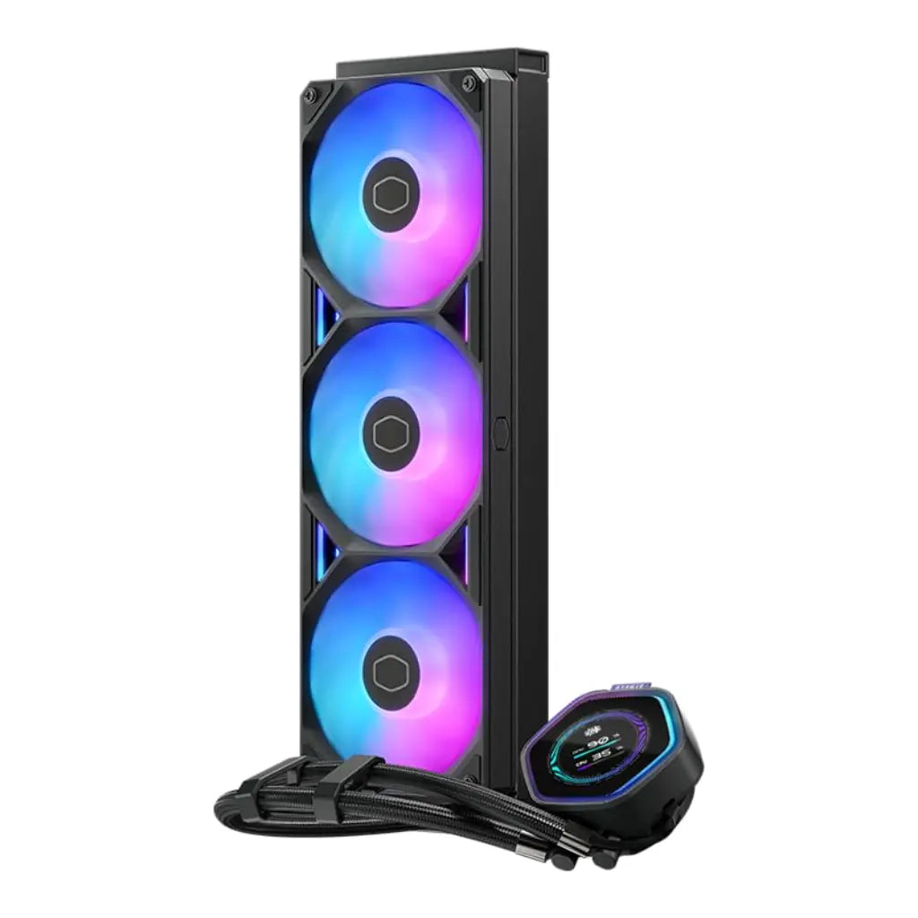 Cooler Master MasterLiquid Atmos II 360mm LCD ARGB AIO Liquid CPU Cooler – Black-tpstech.in