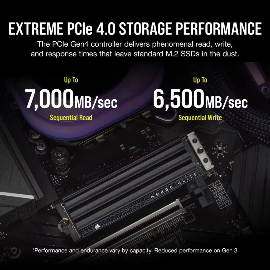 Corsair MP600 Elite 2TB PCIe Gen4 NVMe M.2 Internal SSD With Heatsink-tpstech.in