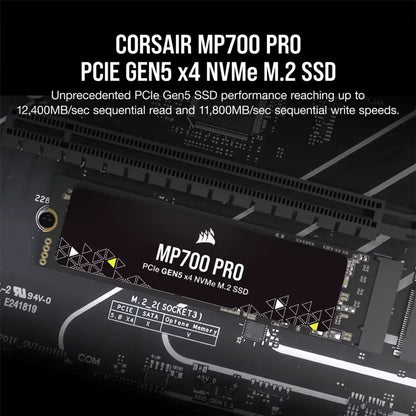 Corsair MP700 Pro 1TB PCIe Gen5 x4 NVMe 2.0 M.2 Internal SSD-tpstech.in