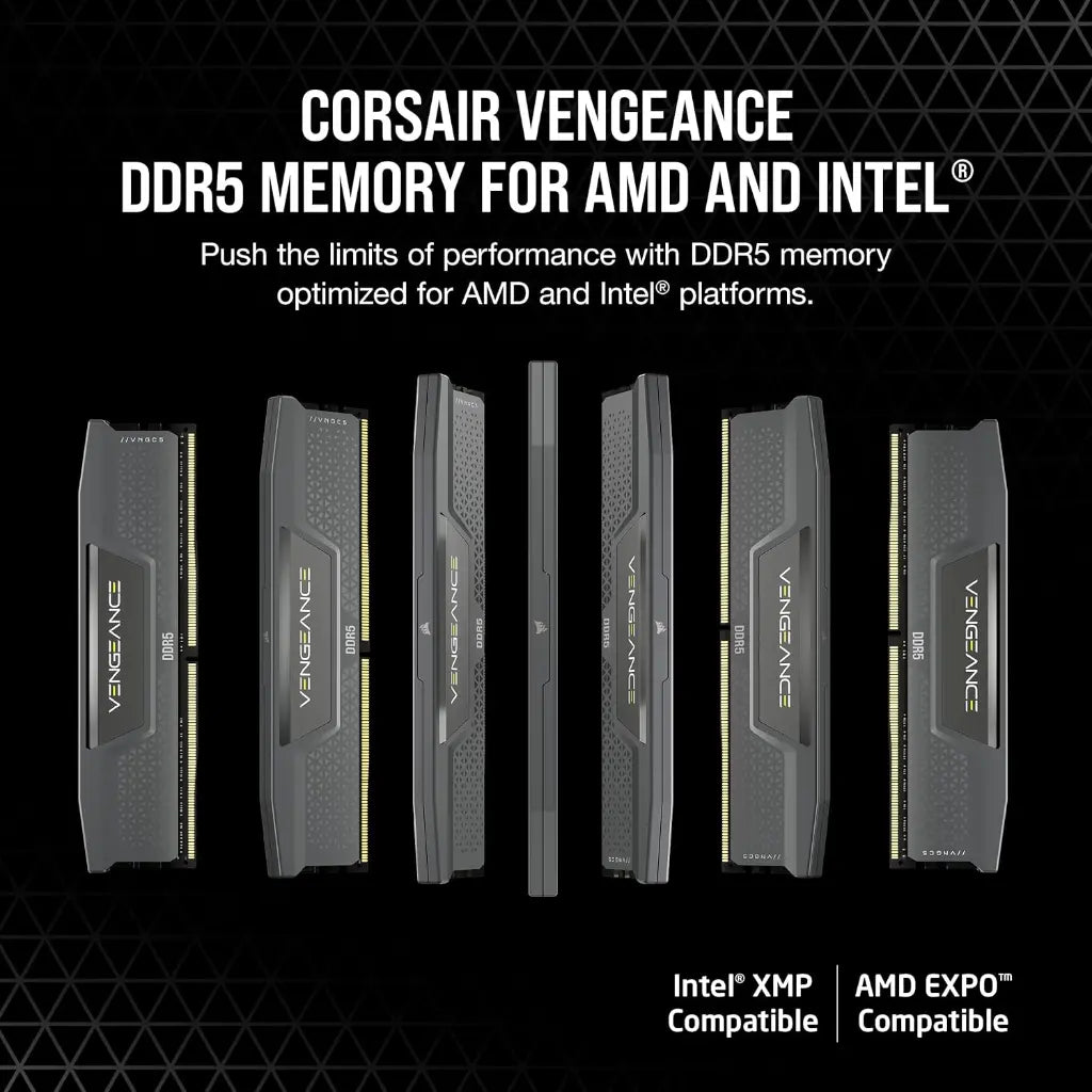 Corsair Vengeance 32GB DDR5 RAM 6000MHz CL38 Desktop Memory - Gray-tpstech.in