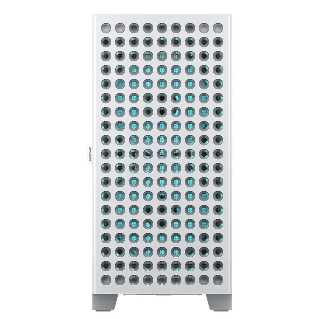 Cougar Airface Eco RGB Mid Tower PC Case with Dual 180mm ARGB PWM Fans - White-tpstech.in