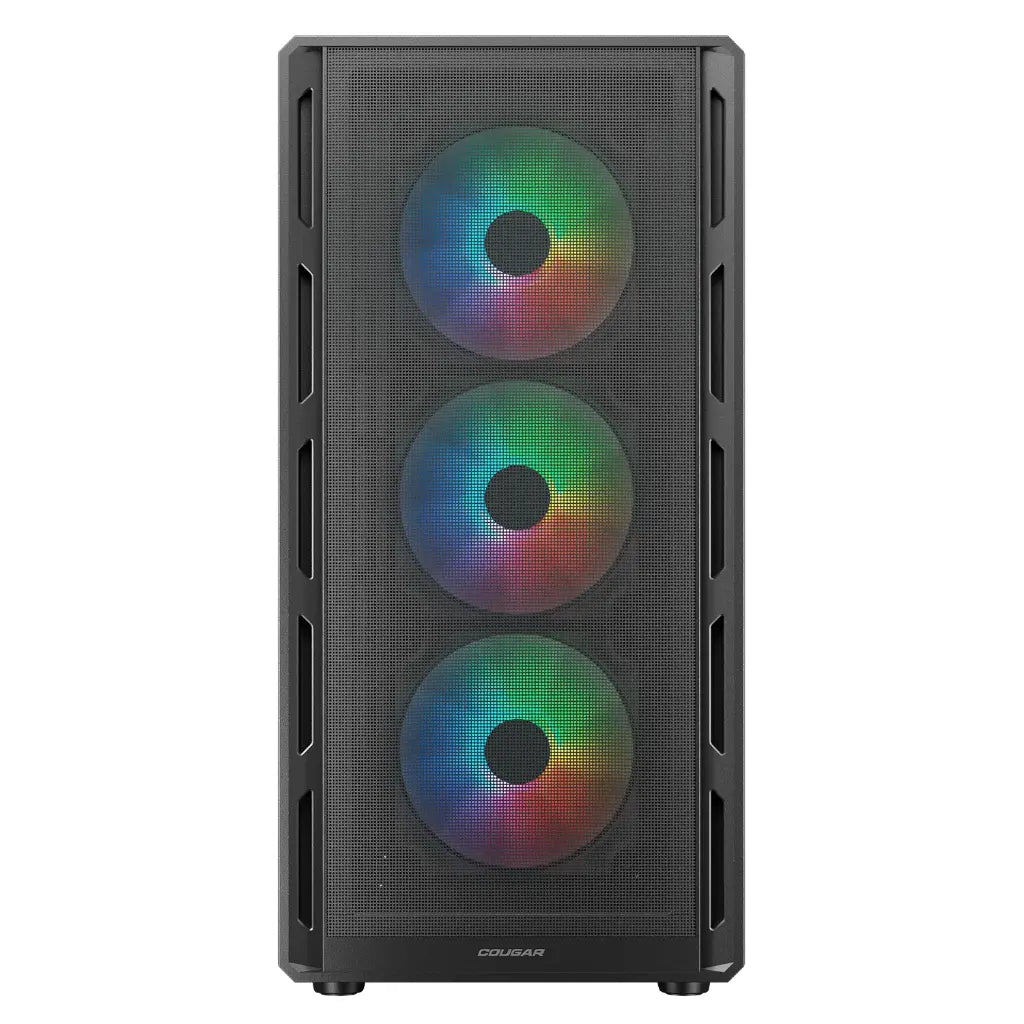 Cougar Airface Pure RGB Mid Tower ATX Computer Case Compact Design with Ultra‑Slim Ventilated Front Panel and 4 RGB Fans-tpstech.in