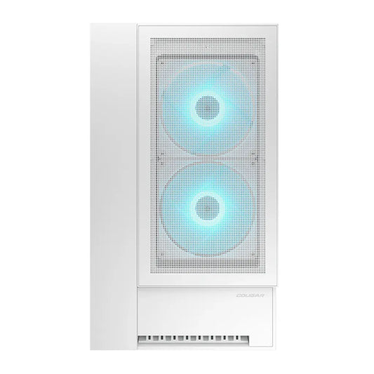 Cougar OmnyX Mid‑Tower PC Case with Omnidirectional Dynamic Flow Quad 160mm PWM Fans - White-tpstech.in