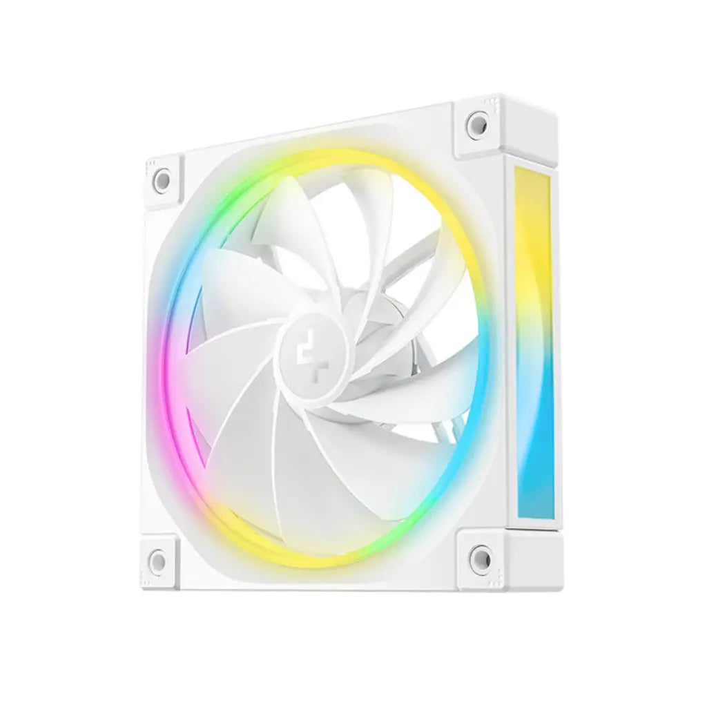 DeepCool FL12R WH 3in1 ARGB Reverse Blade 120mm PWM Case Fan Pack - White-tpstech.in