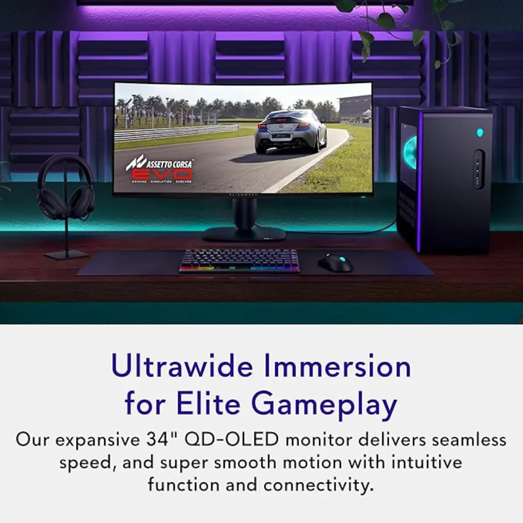 Dell Alienware AW3425DW 34" 240Hz 0.03ms WQHD Curved QD-OLED Gaming Monitor-tpstech