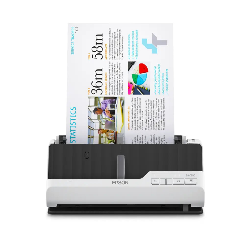 Epson WorkForce DS-C330 Ultra-Compact A4 Sheet-fed Document Scanner-tpstech.in