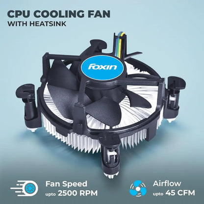 Foxin FCF 001 CPU Cooling Fan 90mm RGB Hydramatic Bearing 2500 RPM-tpstech.in