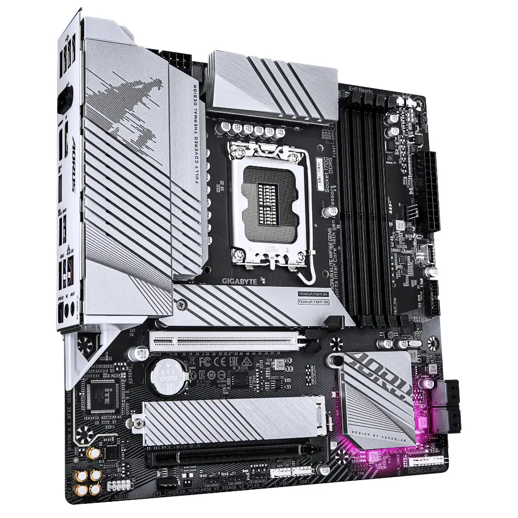 Gigabyte B760M AORUS ELITE WIFI6E GEN5 Intel B760 LGA1700 DDR5 Micro-ATX Motherboard-tpstech.in