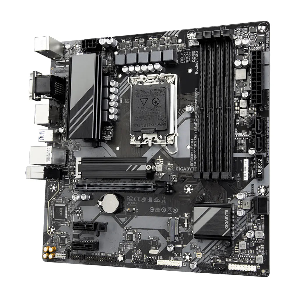 Gigabyte B760M DS3H Intel B760 LGA1700 DDR4 Micro-ATX Motherboard-tpstech.in