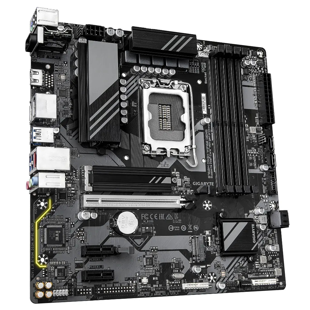 Gigabyte B760M DS3H WIFI6E GEN5 Intel B760 LGA1700 DDR5 Micro-ATX Motherboard-tpstech.in