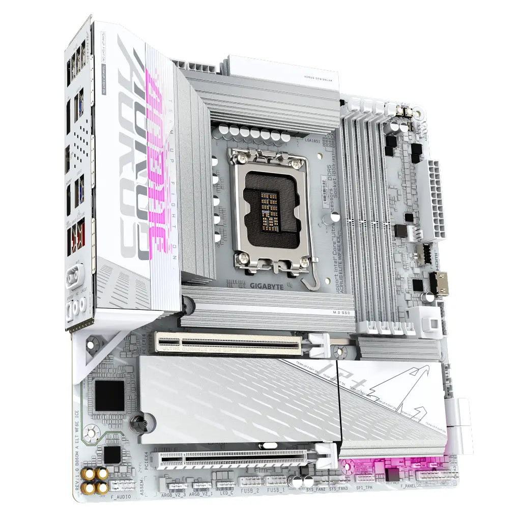 Gigabyte B860M AORUS ELITE WIFI6E ICE Intel B860 LGA1851 DDR5 Micro-ATX Motherboard-tpstech.in