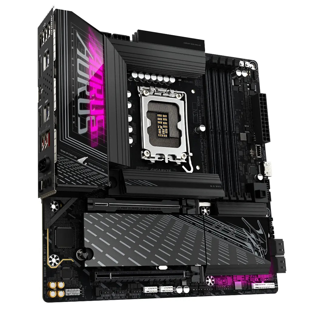 Gigabyte B860M AORUS PRO WiFi7 Intel B860 LGA1851 DDR5 Micro-ATX Motherboard-tpstech.in