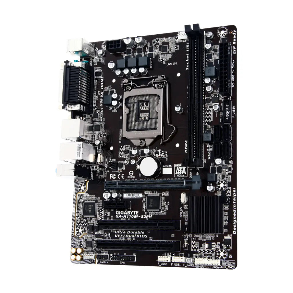 Gigabyte GA-H110M-S2PH Intel H110 LGA1151 Socket DDR4 Micro-ATX Motherboard-tpstech.in