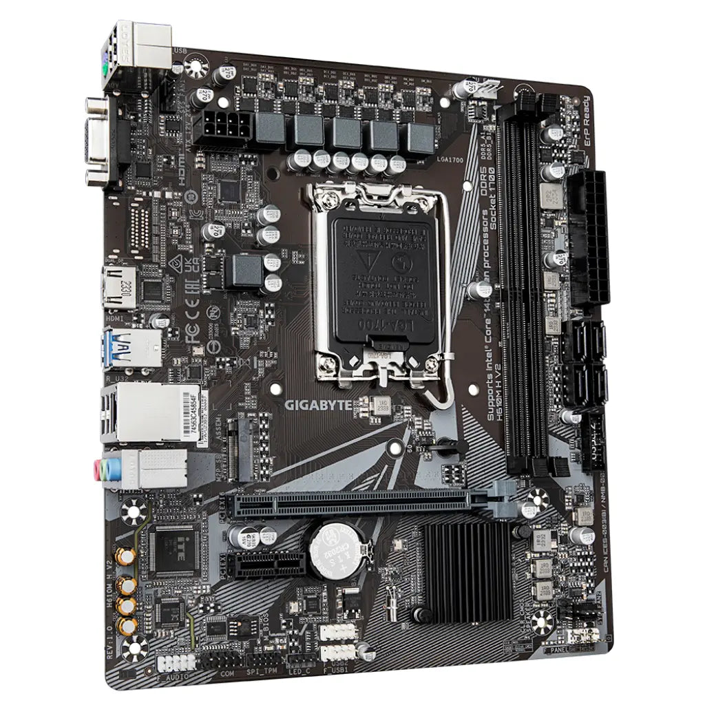 Gigabyte H610M H V2 Intel H610 LGA1700 DDR5 Micro-ATX Motherboard-tpstech.in