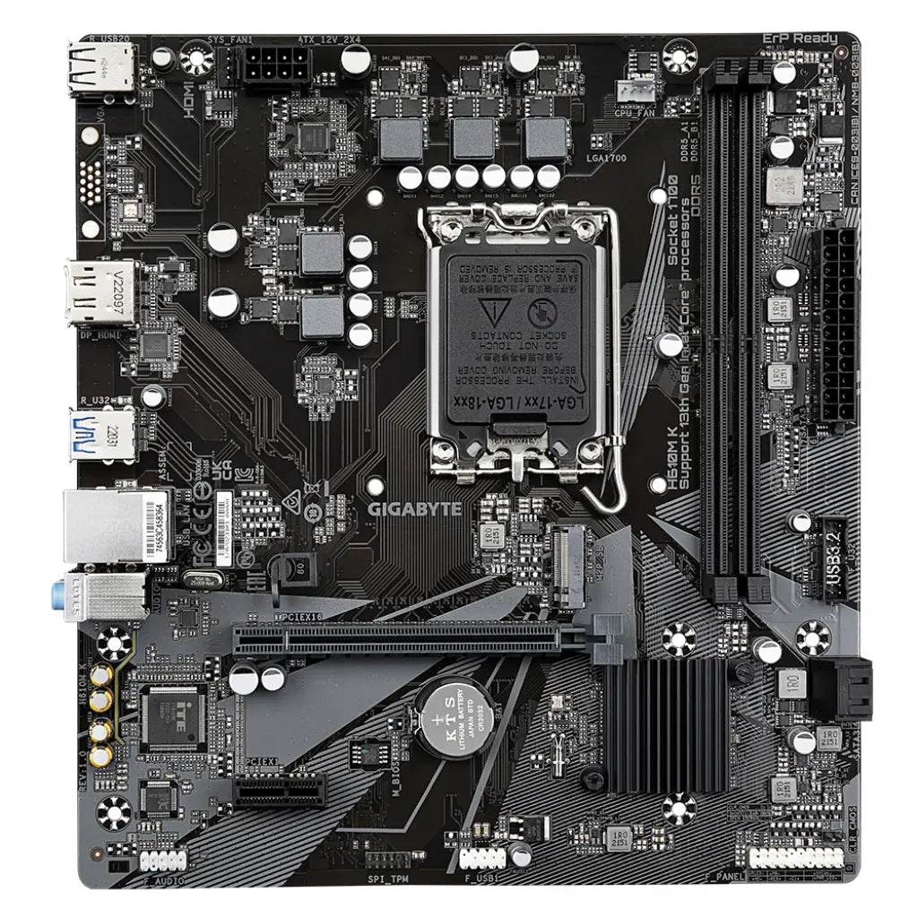 Gigabyte H610M K Intel H610 LGA1700 DDR4 Micro-ATX Motherboard-tpstech.in