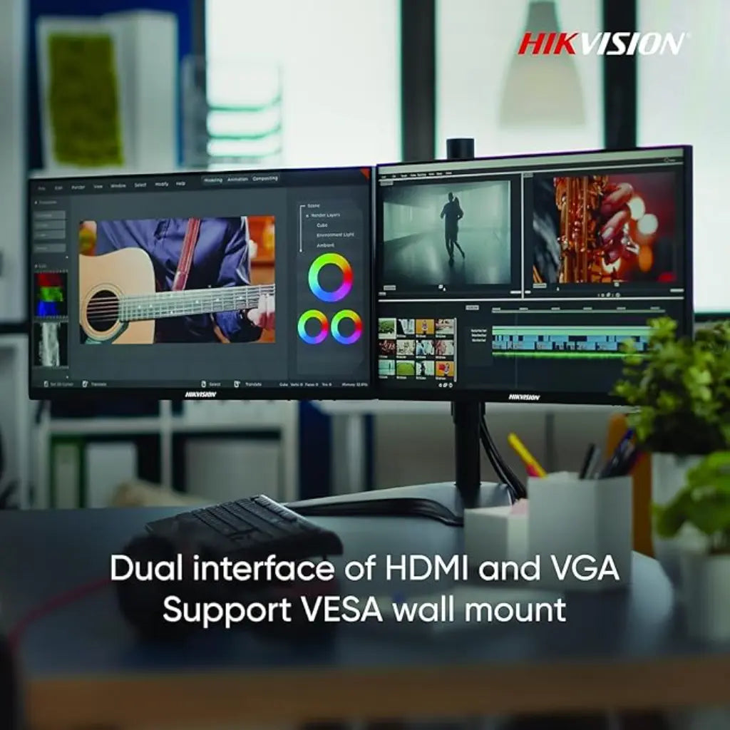 HIKVISION DS‑D5022QE‑D 21.5″ 75Hz FHD VA Monitor 3D Noise Reduction-tpstech.in