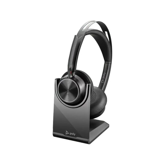 HP Poly Voyager Focus 2 USB-A Wireless Bluetooth Stereo Headset with Charging Stand-tpstech.in