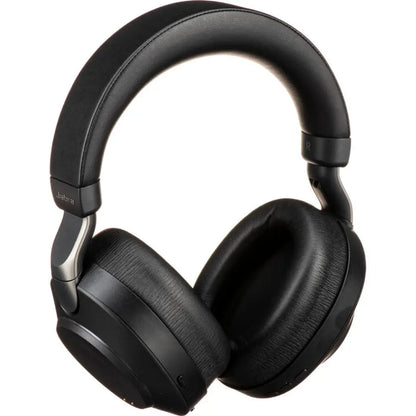 Jabra Evolve2 85 UC Wireless Noise-Canceling Over‑Ear Headset with Stand USB Type‑A - Black-tpstech.in