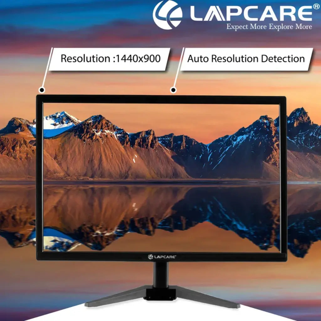 LAPCARE LM195WDH 19" 60Hz HD LED Monitor with VGA & HDMI Ports-tpstech.in