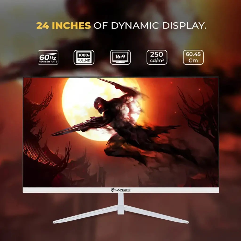 LAPCARE LM24GMWSP 24" 60Hz 5ms Full HD LED Monitor with Built-in Speakers-tpstech.in
