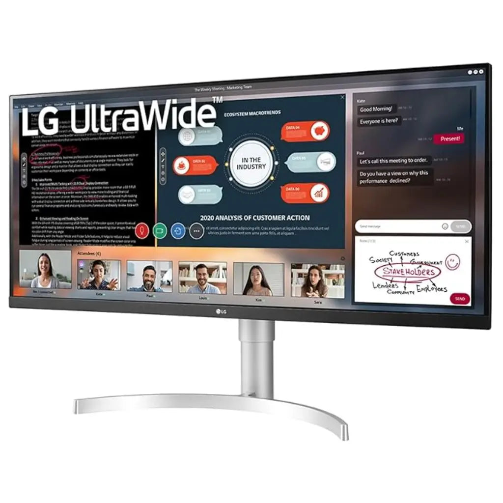 LG 34WN650-W 34" 75Hz 2560×1080 WFHD UltraWide™ IPS Monitor-tpstech.in