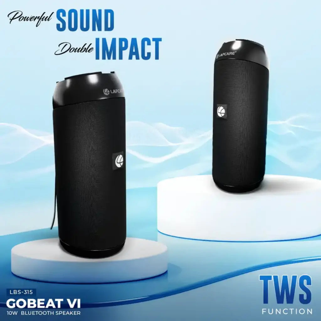 Lapcare GoBeat VI LKAMBO8629 10W Bluetooth 5.3 Portable Stereo Speaker-tpstech.in