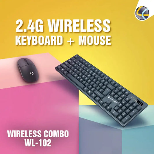 Lapcare LKKBWL8126 2.4 GHz Wireless Keyboard and Mouse Combo - Black-tpstech.in