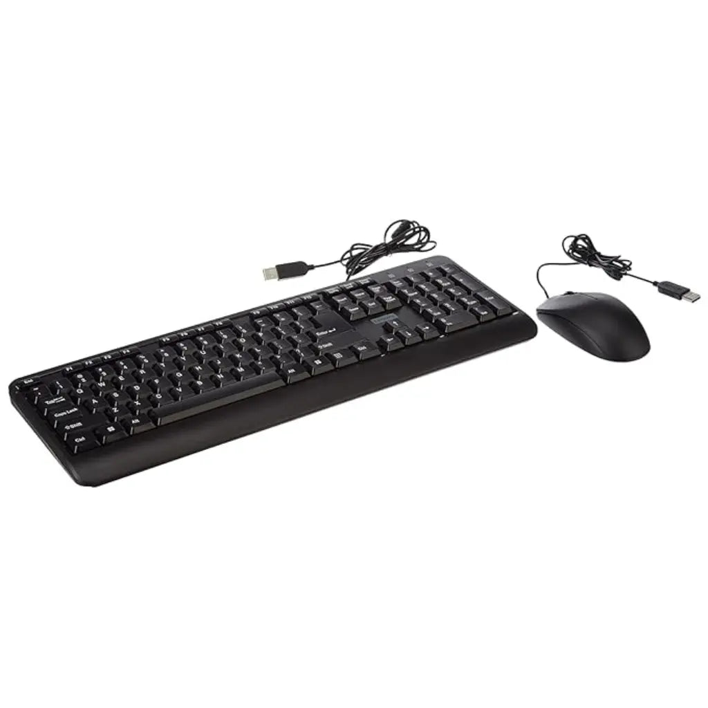 Lenovo 160 1600 DPI USB-A Wired Keyboard & Mouse Combo - Black-tpstech.in