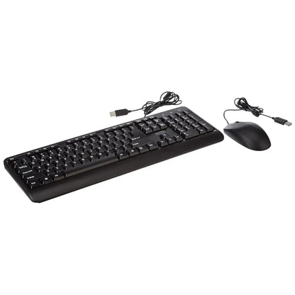 Lenovo 160 1600 DPI USB-A Wired Keyboard & Mouse Combo - Black-tpstech.in