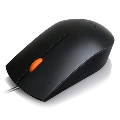 Lenovo 300 1600 DPI USB Wired Optical Mouse - Black-tpstech.in
