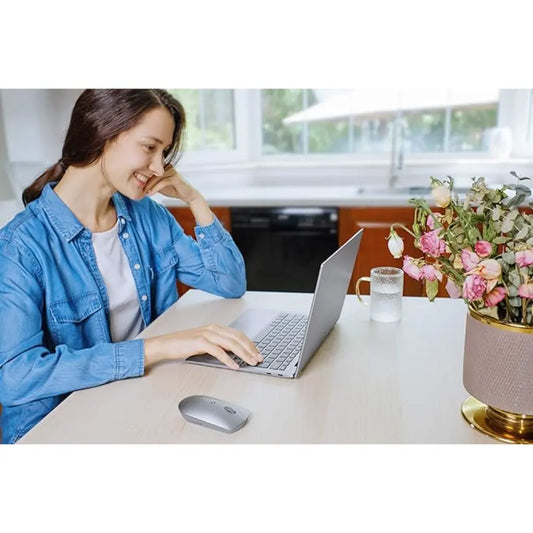 Lenovo 600 Bluetooth Silent Mouse Dual Device Connectivity Silent Clicks - Iron Grey-tpstech.in