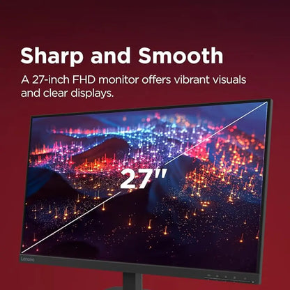 Lenovo L27‑4E 27″ 100 Hz 4 ms FHD IPS Monitor HDMI & VGA-tpstech.in