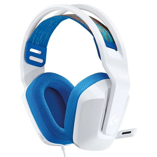 Logitech G335 Lightweight Gaming Wired Over Ear Headphones with Mic Flip to Mute- White-tpstech.in